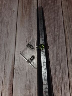 jcpenney Silver Ring with Vivid Green Stone Solitaire